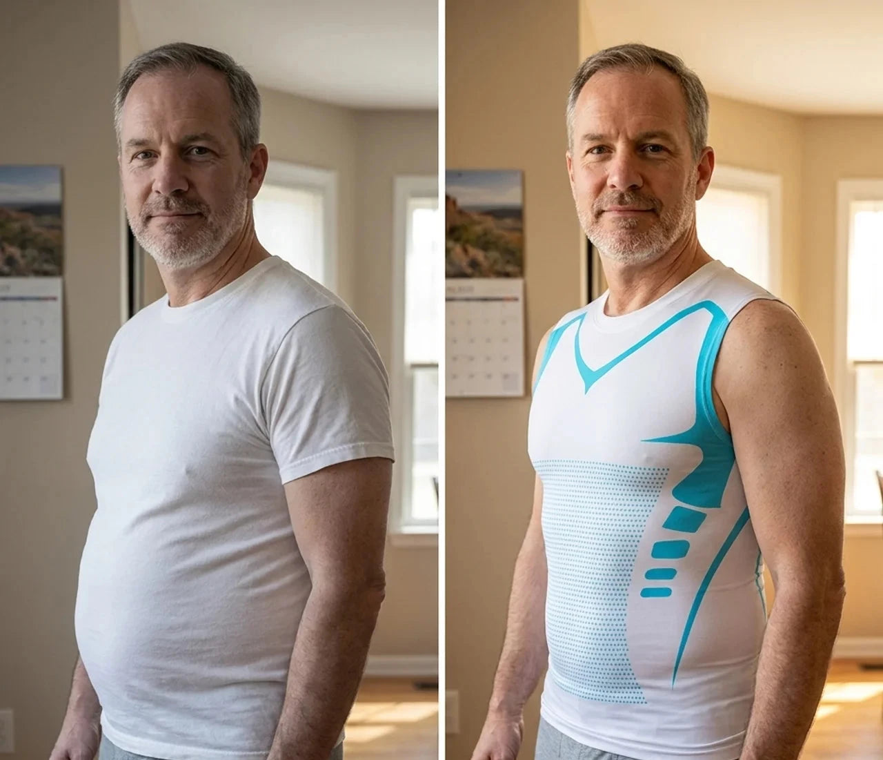Before and after wearing Daymark